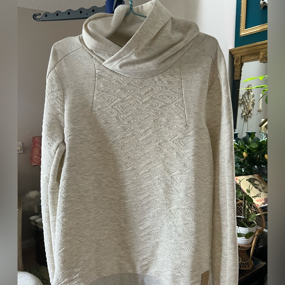 Scotch & Soda Cream Textured Hoodie
